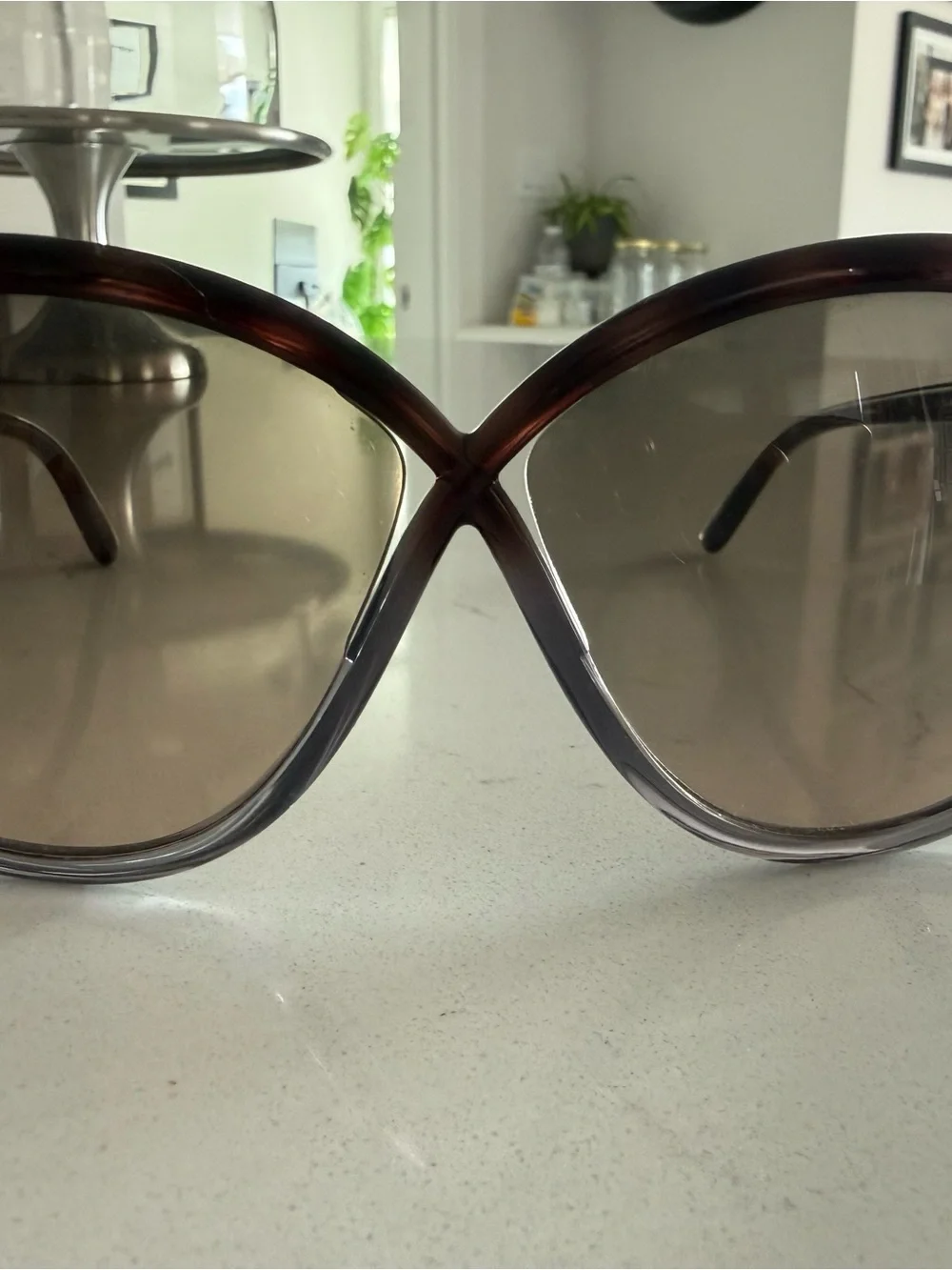 Tom Ford Women's Brown Tortoiseshell Frame Sunglasses